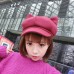 Korea Cat Ear Octagonal Cap for  Solid Plain Woolen Felt Artist Beret Hat  eb-88137668